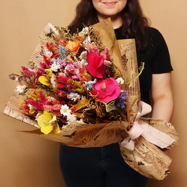 Mega Buquê de Flores Secas Coloridas - Imagem 3